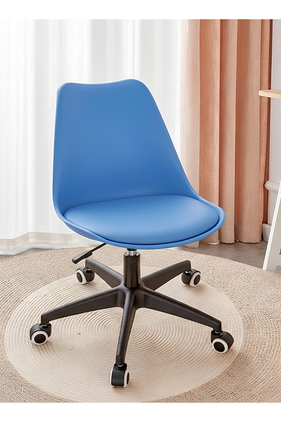 Taimi Ergonomic 360° Swivel Adjustable Height Office Chair, Padded, with whee...