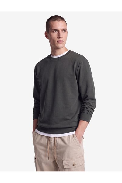 Koton Tricou de bază din bumbac cu mânecă lungă și decolteu
