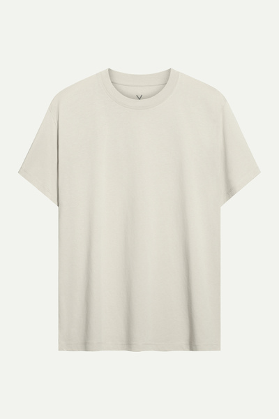 KAFT Cream Men's Regular Basic T-Shirt - 100% Cotton |   (Regular - Bone)