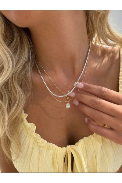 GLARE JEWELRY CO Gümüş Kuyumcu Montür Döküm Dönmeyen Suyolu Kolye Klipsli 1 m...