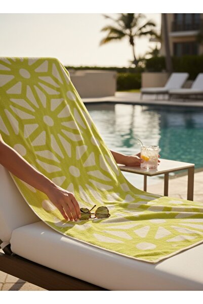 SAVESSA Diamond Series 3-Piece Beach-Bath Towel Set 70X140 cm Navy Blue-Orang...