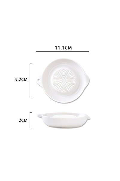 Choice ymq-1pcs White Simple Style Ceramic Ginger Grater Tool Hand Grinder Ga...