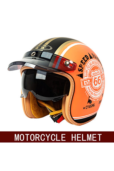 Choice M C500-2 New Retro Half Helmet Motorcycle Helmet Winter Three-Quarters...