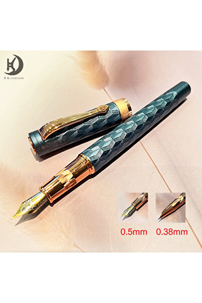 Choice قلم حبر أنيق من الفولاذ المقاوم للصدأ والألومينا، موديل F Blue JD 9717...
