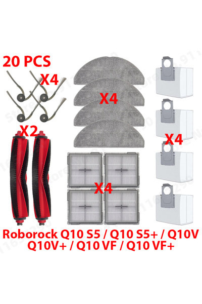 Choice20 roborock Set 6 For Roborock Q10 S5 / Q10 S5+ / Q10V / Q10V+ / Q10 VF...