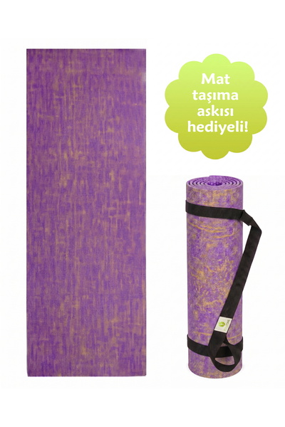 Yogatime Jute Yoga Mat 5mm – Mor - Doğal Dokulu Jüt Yoga Matı