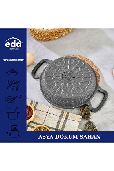 Eda COOKWARE ASYA DÖKÜM SAHAN 20 CM GRİ YUVARLAK ZK-962