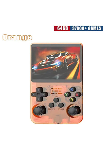 Choice17 Orange 64GB R36S Retro Handheld Game Console - 3.5 Inch IPS Screen, ...