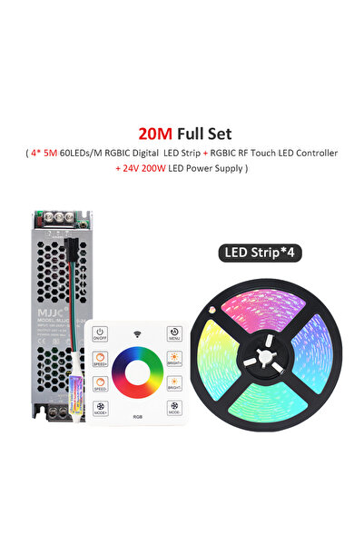 Choice 20M Full Set 5M 10M 20M RGBIC Horse Racing LED Light Strips 24V WS2811...