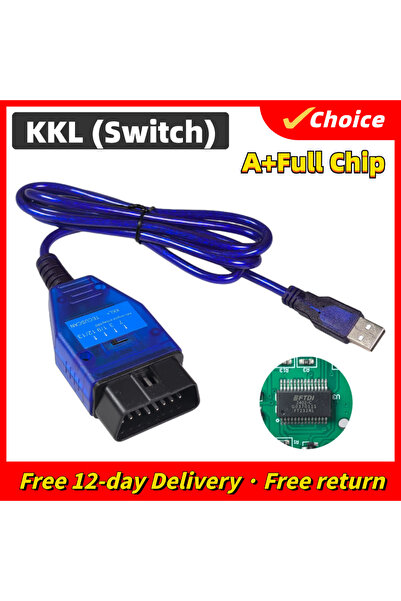 choice2 جهاز فحص وحدة التحكم الإلكترونية KKL FIAT FTDI FT232RL FT232RQ مع مفت...