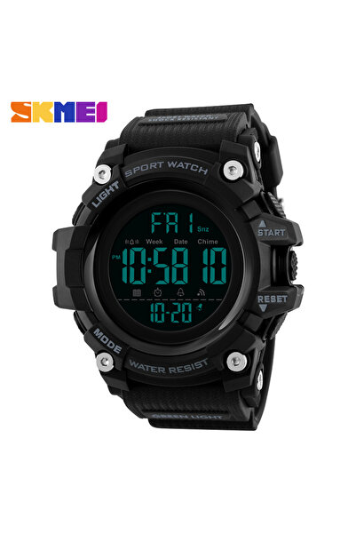 Skmei Black Watch Shockproof 2 Time Sport Watch Stopwatch Count Down Mens Dig...