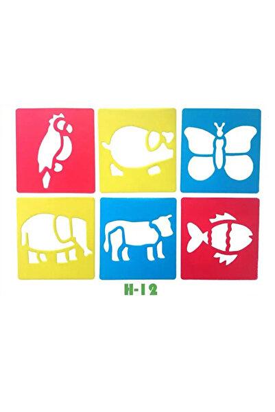 Choice14 H12 6PCS/Set Drawing Stencils for Kids Washable Reusable Learning Th...