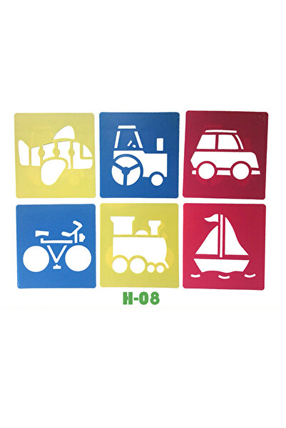 Choice10 H08 6PCS/Set Drawing Stencils for Kids Washable Reusable Learning Th...