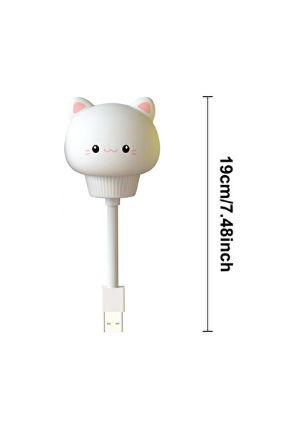 Choice مصباح ليلي USB على شكل قطة، إضاءة ليلية LED لطيفة على شكل دب أو كتكوت ...