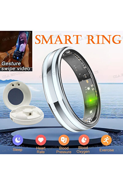 Choice1 10 Silver With Box New 6.3mm Thin Smart Ring Health Monitor Smartring...