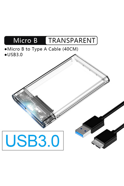 Choice Transparent-USB3.0 3.0/2.0 HDD Enclosure 2.5inch SATA SSD Hard Drive C...