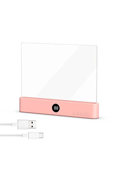 choice2 مصباح قراءة LED وردي اللون قابل لإعادة الشحن عبر USB بسعة 1200 مللي أ...