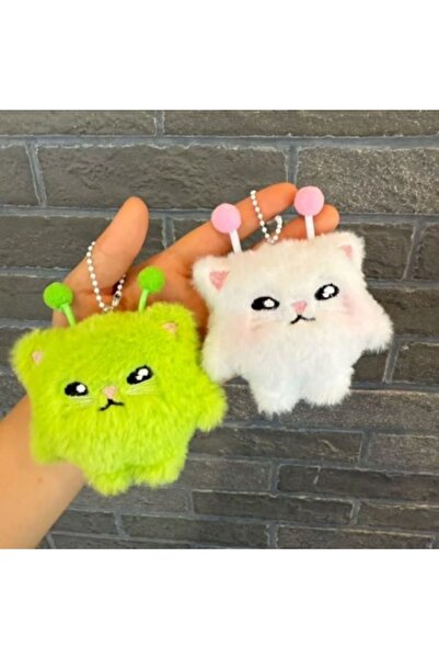 choice2 10 cm green white 2PCS/SET Cute Alien Cat Plush Keychain Kawaii Fluff...