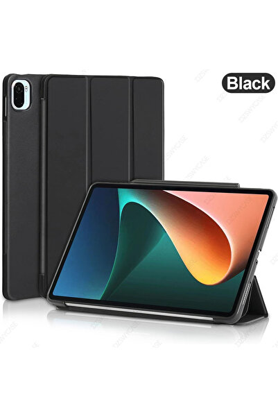 choice2 جراب أسود لجهاز Mi Pad 5/5 Pro مقاس 11 بوصة إصدار 2021، غطاء أمامي أم...