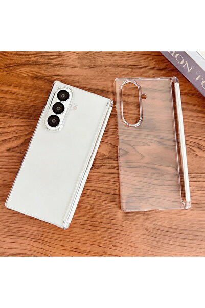 choice2 غطاء هاتف شفاف صلب لـ Galaxy Z Fold6، مناسب لـ Z Fold8 Ultra وFold7 و...