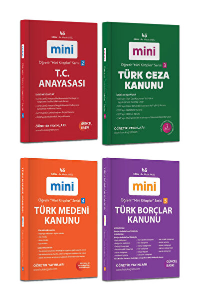 hukuk öğretir 2026 Cep Seti - T.c. Anayasası - Türk Ceza Kanunu Tck - Medeni ...