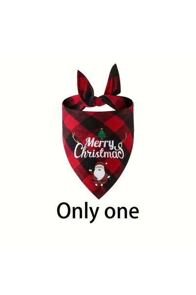Choice1 Red 1pc 1/2pc Christmas Pet Triangle Scarf Dog Bandanas Saliva Towel ...