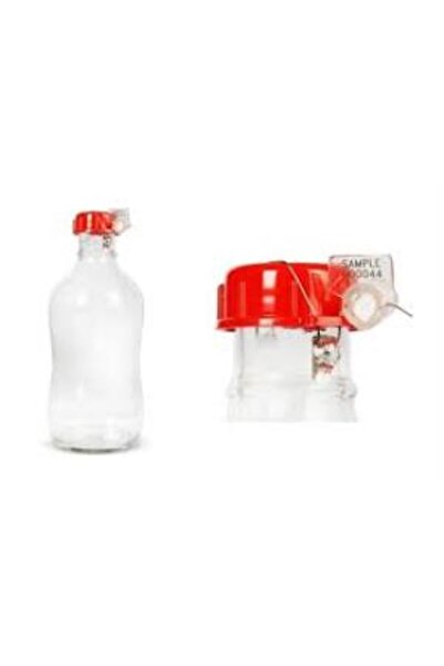 LAB Cam Mühürlü Kapaklı Akaryakıt Numune Alma Şişesi 1 litre