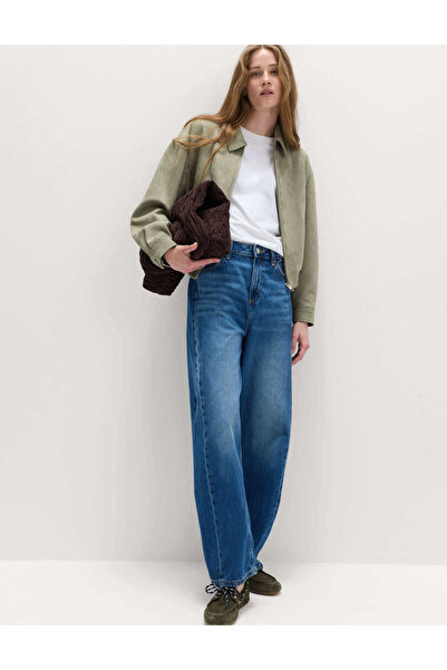 Marks & Spencer Orta Bel Barrel Paça Jean