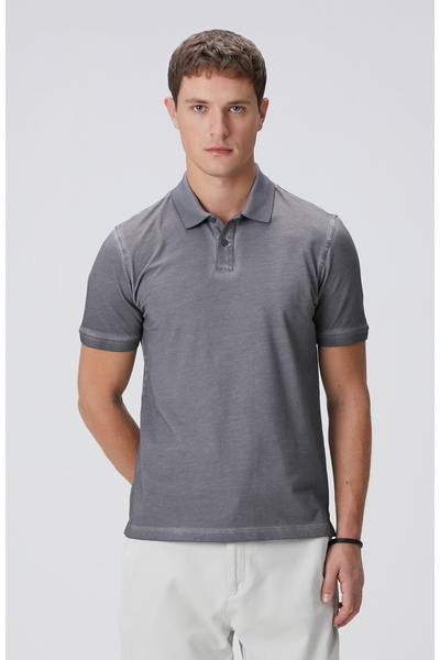 Network Antrasit Polo Yaka T-shirt