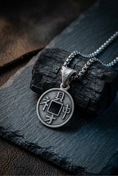 Begondio Luck Money Handcrafted Stainless Steel Chain Men's Necklace