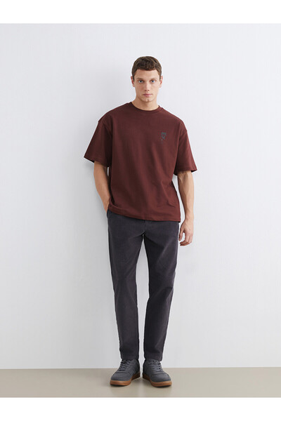 LC Waikiki Lcw Vision Anthracite Standard Fit Velvet Men's Trousers with Neva...