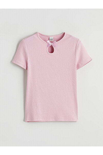 LC Waikiki Trendlucky Girl's T-Shirt with Bow Detail