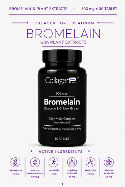 Collagen Forte Platinum Bromelain 500 Mg Takviye Edici Gıda
