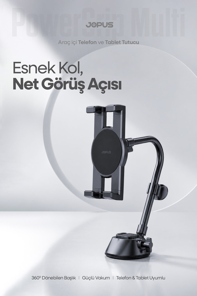 Jopus Ultra Stabil Vakumlu Araç İçi Telefon Tablet Tutucu 360° Dönebilen Ayar...