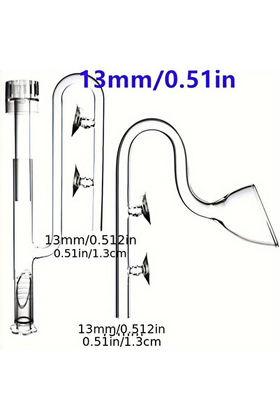 Choice1 1.3cm-0.51in Clear Glass Lily Pipe Outflow and Skimmer Inflow With Su...