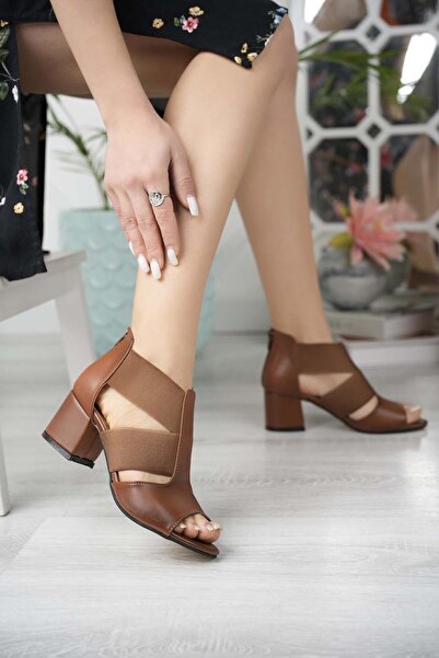 Nesil Shoes Pantofi de vară pentru femei Conf 116 Taba cu fermoar