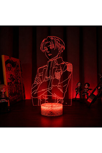PETRADESIGN Attack On Titan Levi Ackerman Anime Masa Lambası