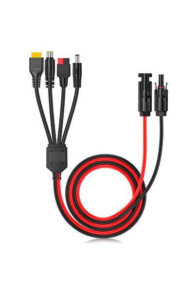 Choice 39inch 39/70 inch 4-in-1 Solar Panel Connector Extension Cable Splitte...