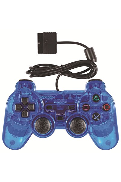 Choice Blue Wired Controller for PS2 Gamepads Joystick for Playstation 2/1 Vi...