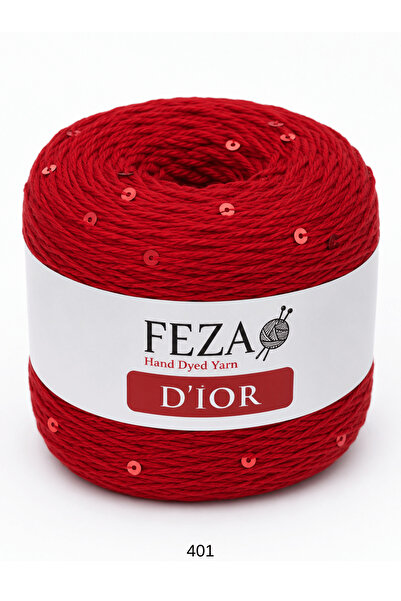 FEZA GROUP Dior Fantezi Pullu El Örgü İpliği, 100 gr, 310 m (1 Adet)