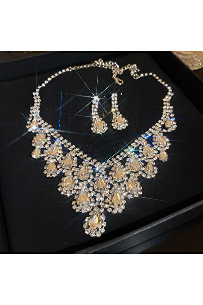 Choice HN5740-2 3 Pcs Inlaid Rhinestone Jewelry Sets for Women Fashion Pendan...