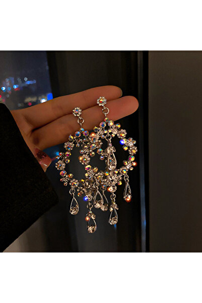 Choice4 HE3951-1 Hollow Out Earrings for Women 2026 Temperament Fringe Exagge...