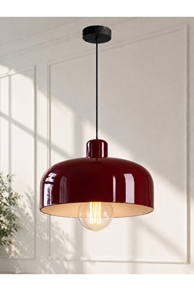 burenze Calico Sarkıt Cherry Bordo Vişne Sarkıt Avize Metal Gövde E-27 Duy