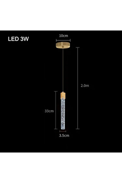 Choice 3 color changeable Gold-1Heads Nordic Crystal Pendant Lights LED Ceili...
