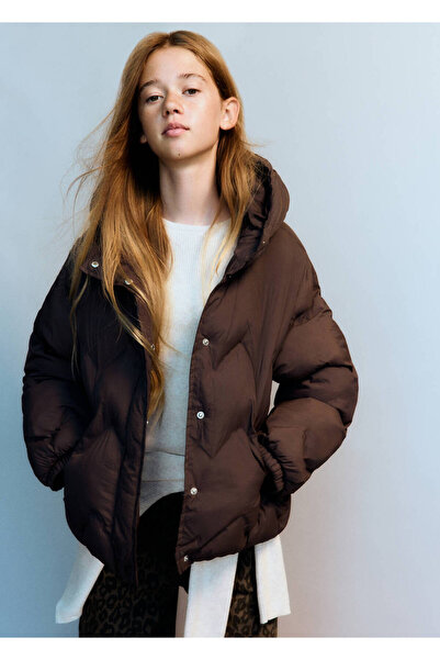 MANGO Kids Kapüşonlu kapitone anorak