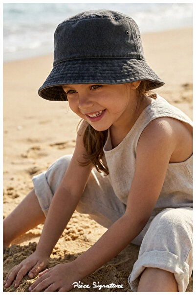 PIECE SIGNATURE Breathable Anti-Sweat Children's Fisherman Hat | (4-8 Years O...