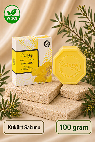 Mage Cosmetics Mage Doğal Kükürt Sabunu 100 gram 1 adet hediyelik kutuda