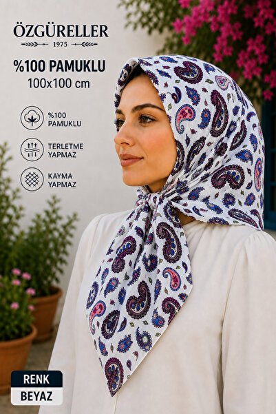 ÖZGÜRELLER %100 Pamuklu Etnik Desen(Karanfil) Yazma ,Hediyelik Kaymayan Terle...