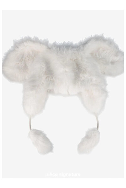 PIECE SIGNATURE Rabbit Plush Beanie for Women
