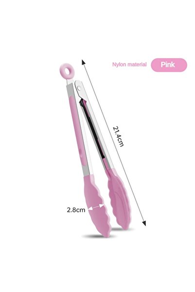 Choice4 7Inch Pink 1 Piece High Temperature Resistant Nylon Stainless Steel F...